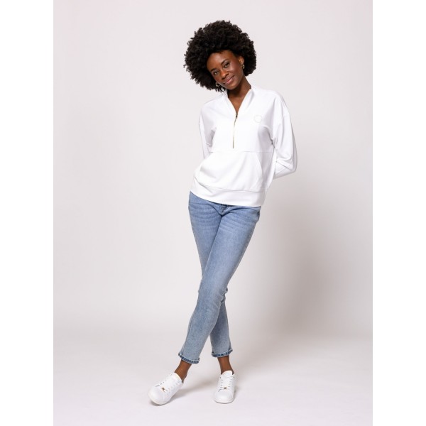 Heavy Tools TAYRA Női állónyakas felső / white