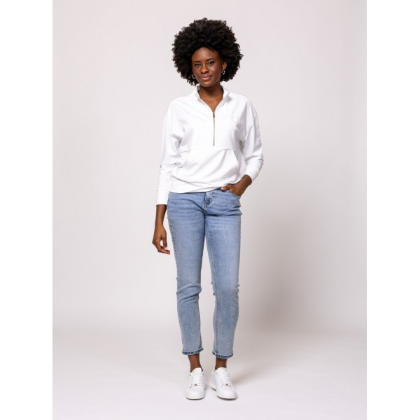 Heavy Tools TAYRA Női állónyakas felső / white