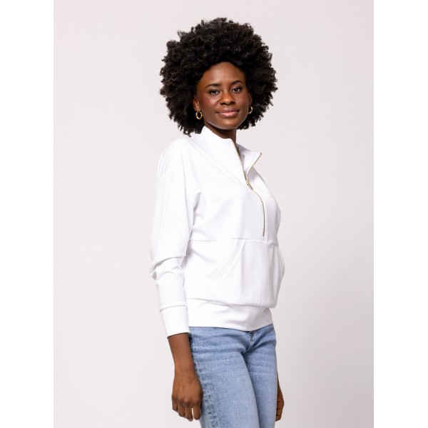 Heavy Tools TAYRA Női állónyakas felső / white