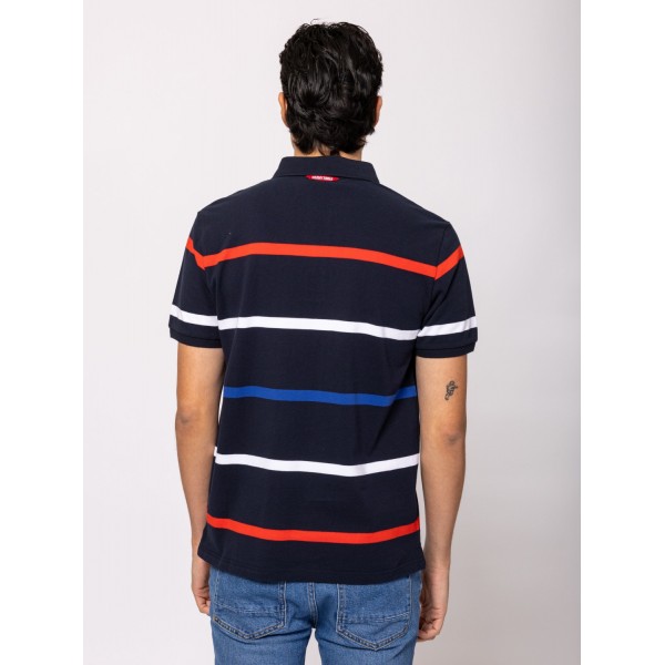 Heavy Tools DRES Férfi galléros rövidujjú póló / navy