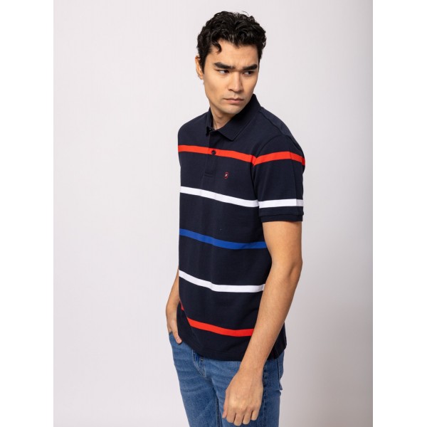 Heavy Tools DRES Férfi galléros rövidujjú póló / navy