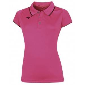 Mizuno Core Polo Női galléros póló / Pink Fluo / Navy