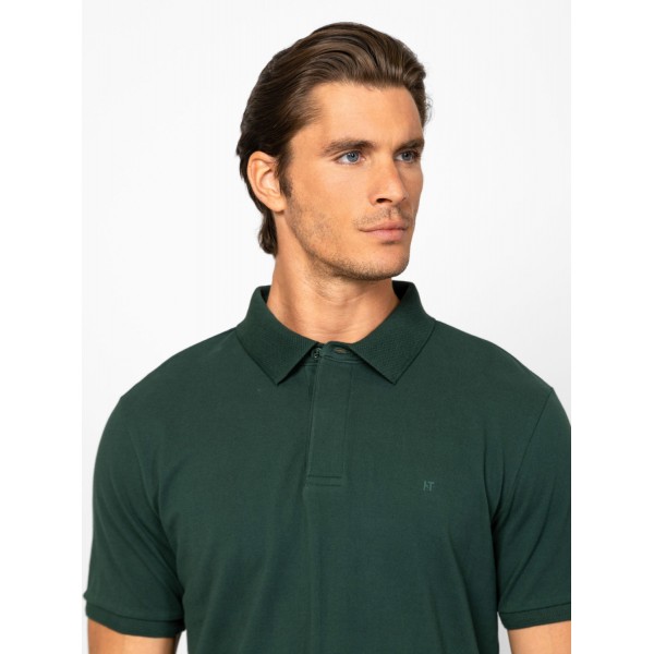 Heavy Tools DURBO Férfi galléros rövidujjú póló / green