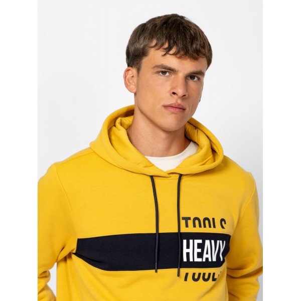 Heavy Tools SENTI Férfi kapucnis felső / yellow