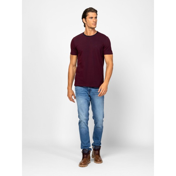 Heavy Tools MALAKE Férfi rövidujjú póló / wine