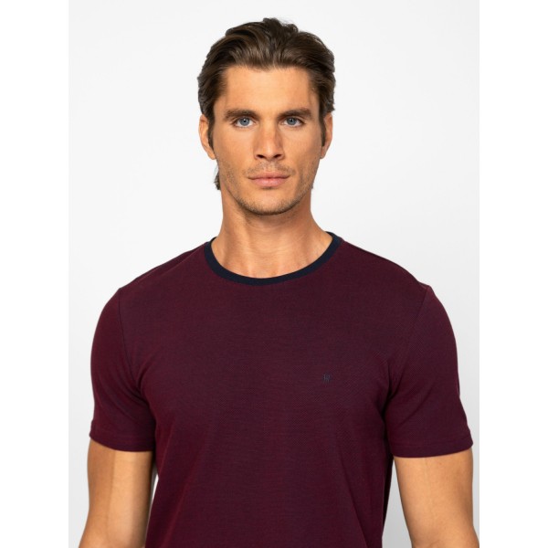 Heavy Tools MALAKE Férfi rövidujjú póló / wine