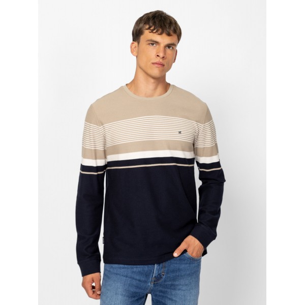 Heavy Tools CAVE Férfi hosszúujjú póló / sesame