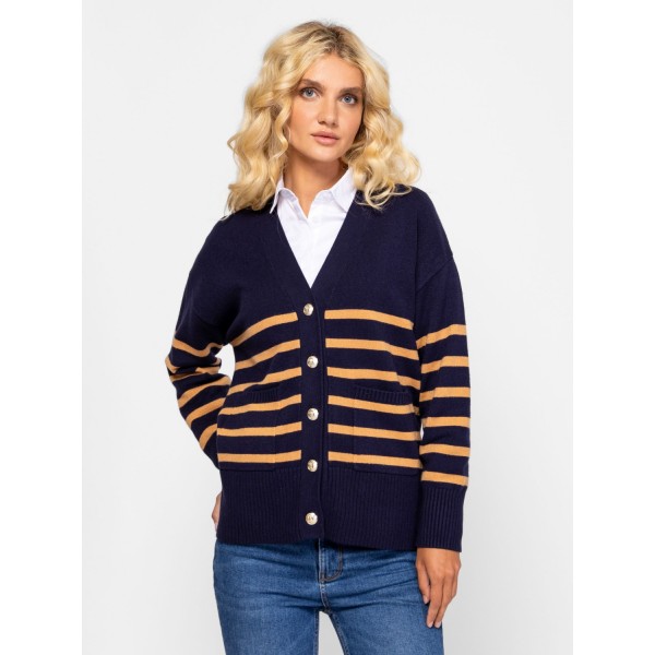 Heavy Tools HANA Női kötött pulóver és kardigán / navy