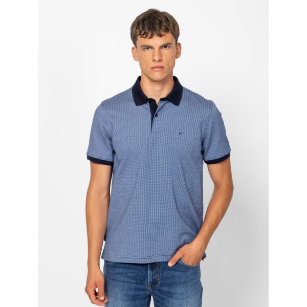 Heavy Tools DREW Férfi galléros rövidujjú póló / navy