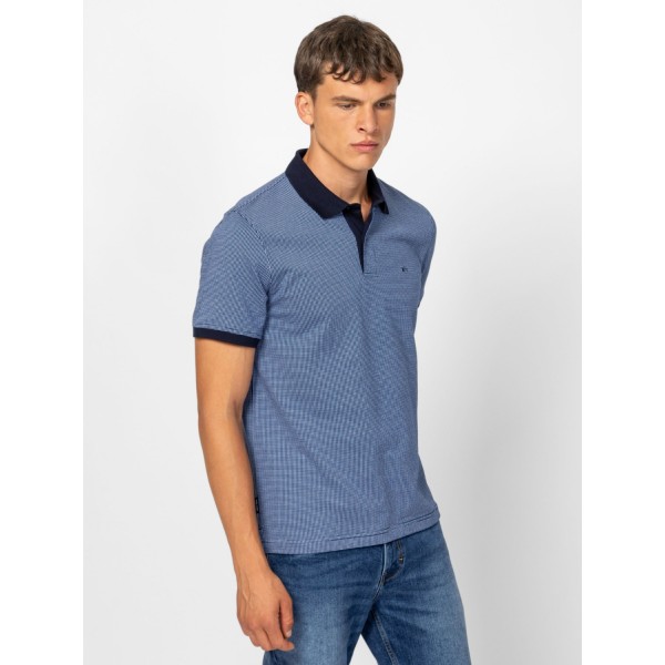 Heavy Tools DREW Férfi galléros rövidujjú póló / navy