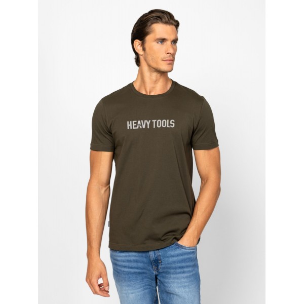 Heavy Tools MANGI Férfi rövidujjú póló / oilgreen
