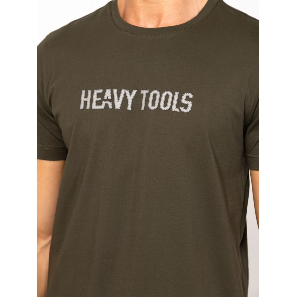 Heavy Tools MANGI Férfi rövidujjú póló / oilgreen