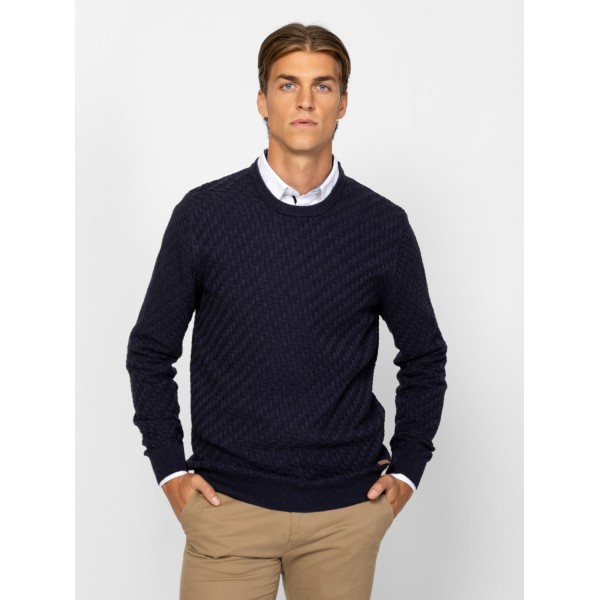 Heavy Tools HESTER Férfi kötött pulóver és kardigán / navy