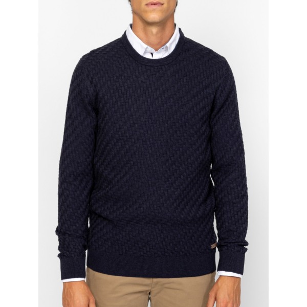 Heavy Tools HESTER Férfi kötött pulóver és kardigán / navy