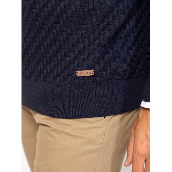 Heavy Tools HESTER Férfi kötött pulóver és kardigán / navy