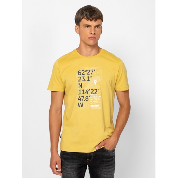 Heavy Tools MARICO Férfi rövidujjú póló / mustard