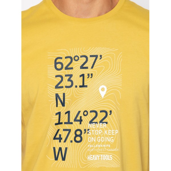 Heavy Tools MARICO Férfi rövidujjú póló / mustard