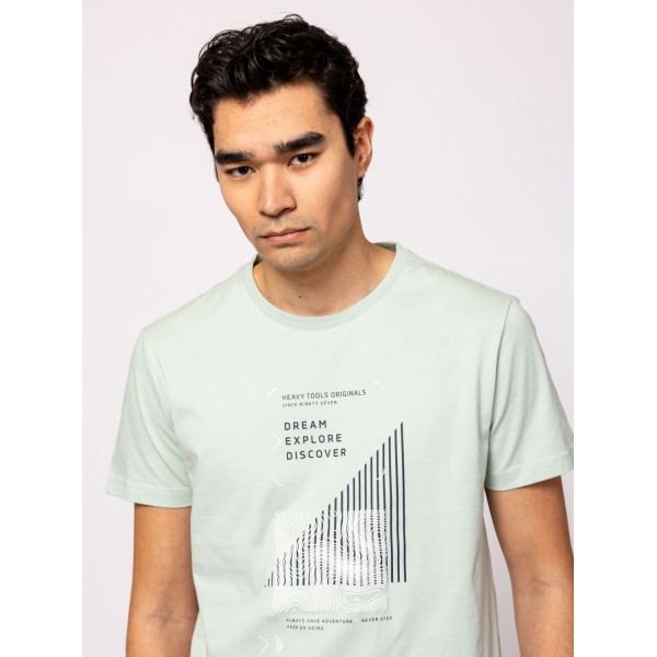 Heavy Tools MAGRO Férfi rövidujjú póló / menta