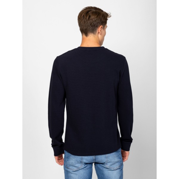 Heavy Tools CHAMBERS Férfi hosszúujjú póló / navy