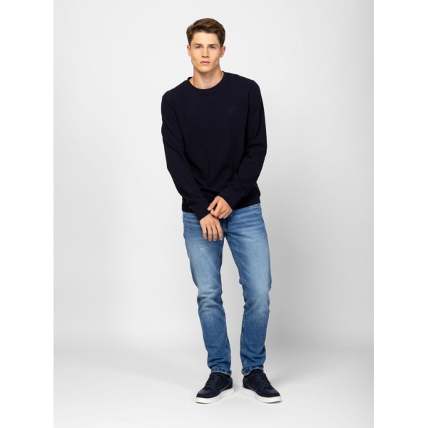 Heavy Tools CHAMBERS Férfi hosszúujjú póló / navy