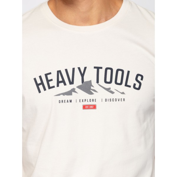 Heavy Tools MAREA Férfi rövidujjú póló / bone
