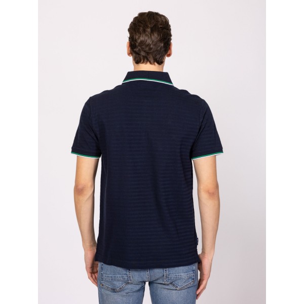 Heavy Tools DUCCO Férfi galléros rövidujjú póló / navy