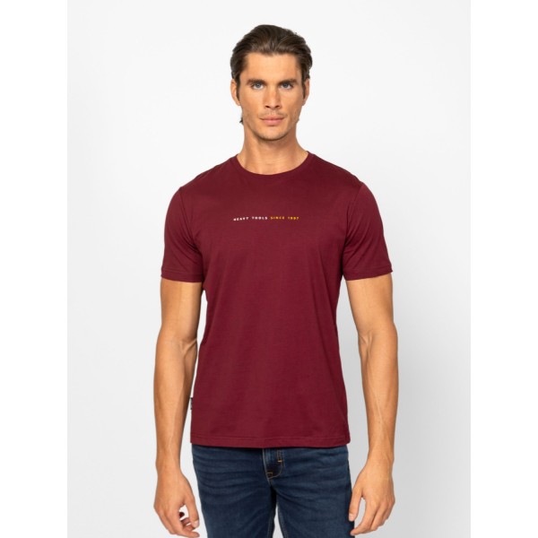 Heavy Tools MONT Férfi rövidujjú póló / wine