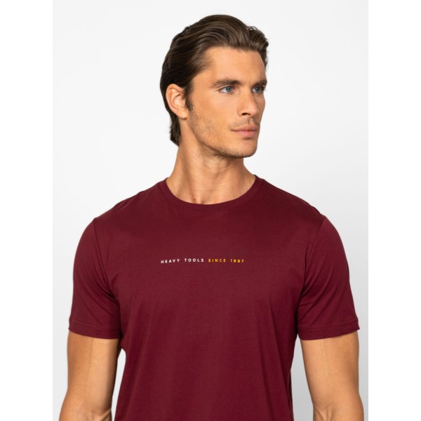 Heavy Tools MONT Férfi rövidujjú póló / wine