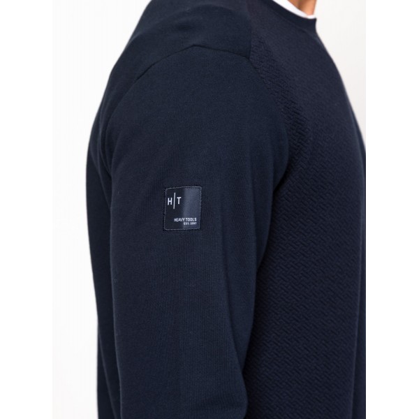 Heavy Tools DALBERT Férfi környakas felső / navy