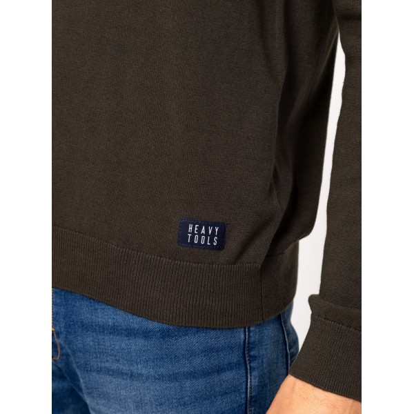 Heavy Tools HOAKIN Férfi kötött pulóver és kardigán / olive