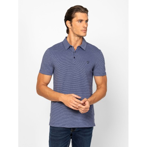 Heavy Tools DAFT Férfi galléros rövidujjú póló / navy