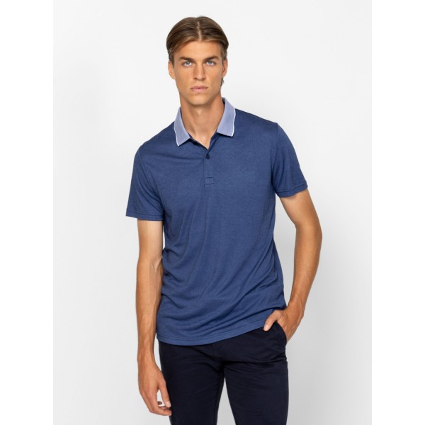 Heavy Tools DRANCO Férfi galléros rövidujjú póló / moonlight