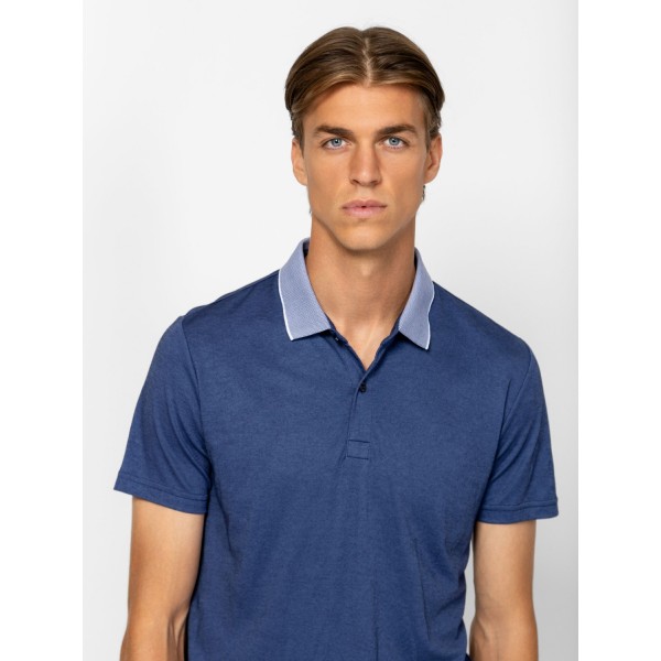 Heavy Tools DRANCO Férfi galléros rövidujjú póló / moonlight