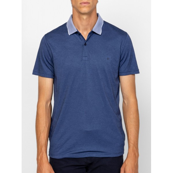 Heavy Tools DRANCO Férfi galléros rövidujjú póló / moonlight