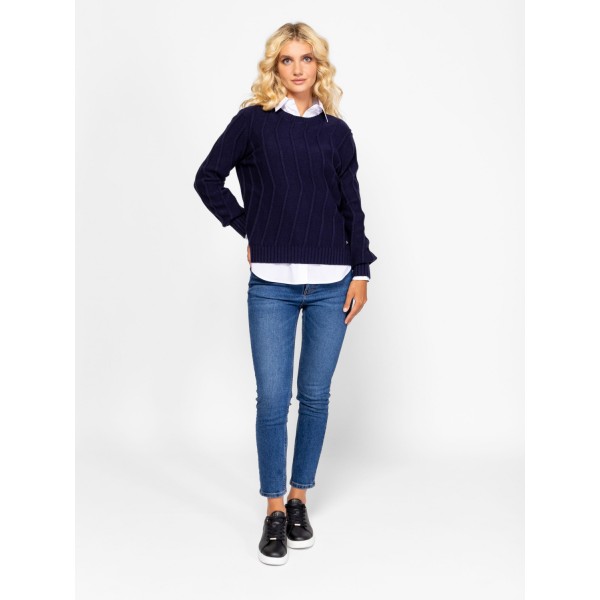Heavy Tools HATMA Női kötött pulóver és kardigán / navy