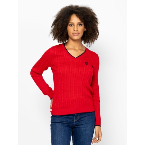 Heavy Tools HILLA Női kötött pulóver és kardigán / red