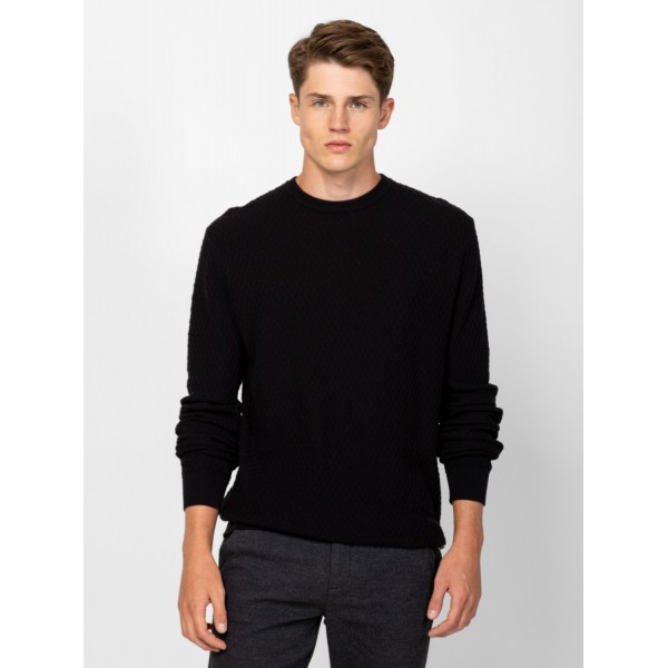 Heavy Tools HUNTER Férfi kötött pulóver és kardigán / black