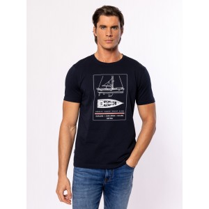 Heavy Tools MACKLIN Férfi rövidujjú póló / navy