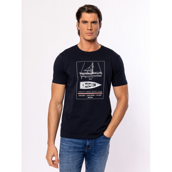 Heavy Tools MACKLIN Férfi rövidujjú póló / navy