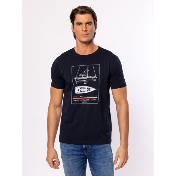 Heavy Tools MACKLIN Férfi rövidujjú póló / navy