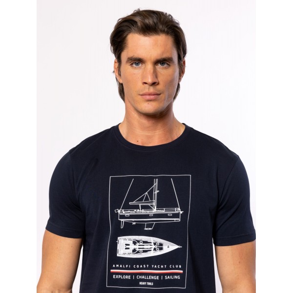 Heavy Tools MACKLIN Férfi rövidujjú póló / navy