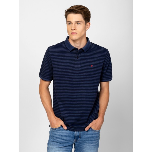 Heavy Tools DABLISH Férfi galléros rövidujjú póló / moonlight