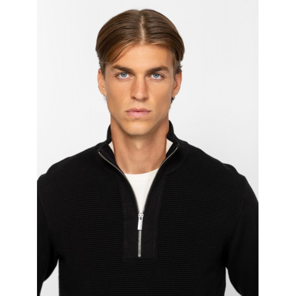 Heavy Tools HENDON Férfi kötött pulóver és kardigán / black