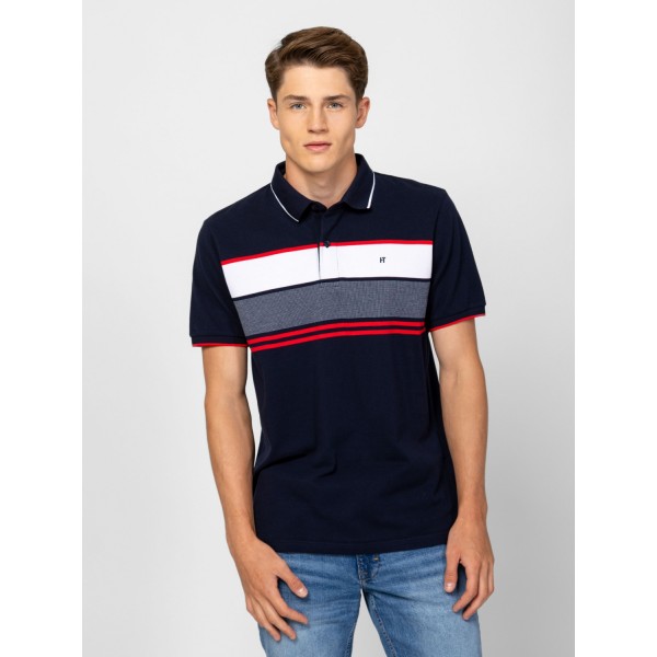 Heavy Tools DRUMW25 Férfi galléros rövidujjú póló / navy