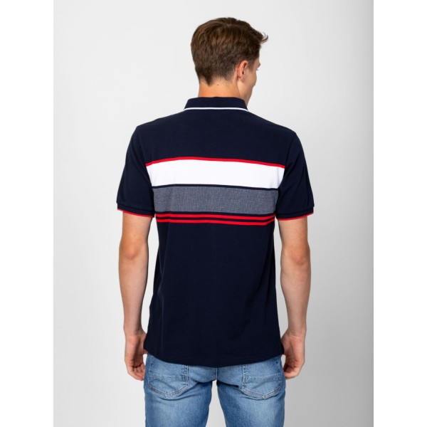 Heavy Tools DRUMW25 Férfi galléros rövidujjú póló / navy