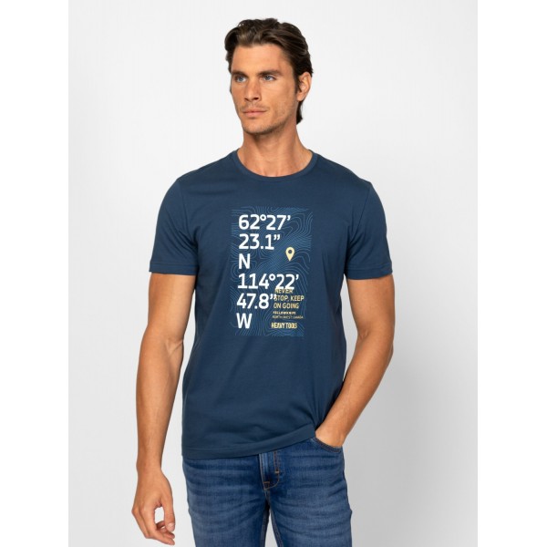 Heavy Tools MARICO Férfi rövidujjú póló / atlantic