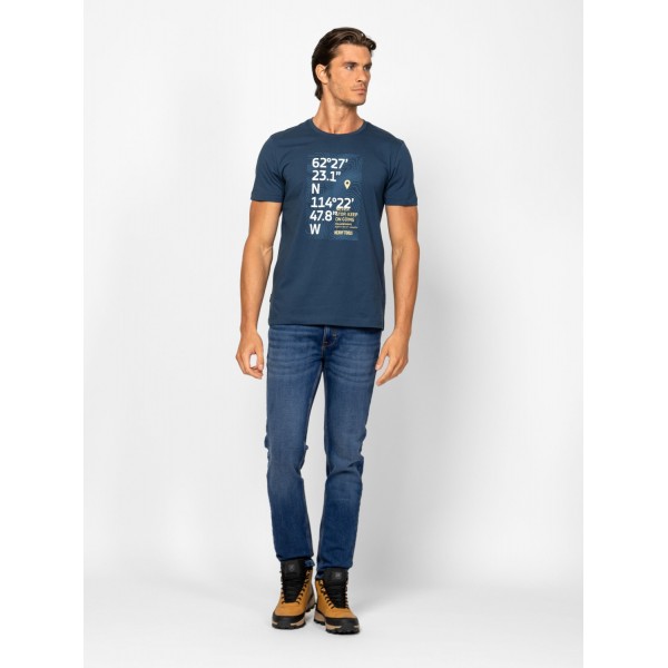 Heavy Tools MARICO Férfi rövidujjú póló / atlantic