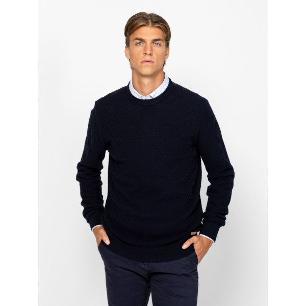 Heavy Tools HELVETW25 Férfi kötött pulóver és kardigán / navy