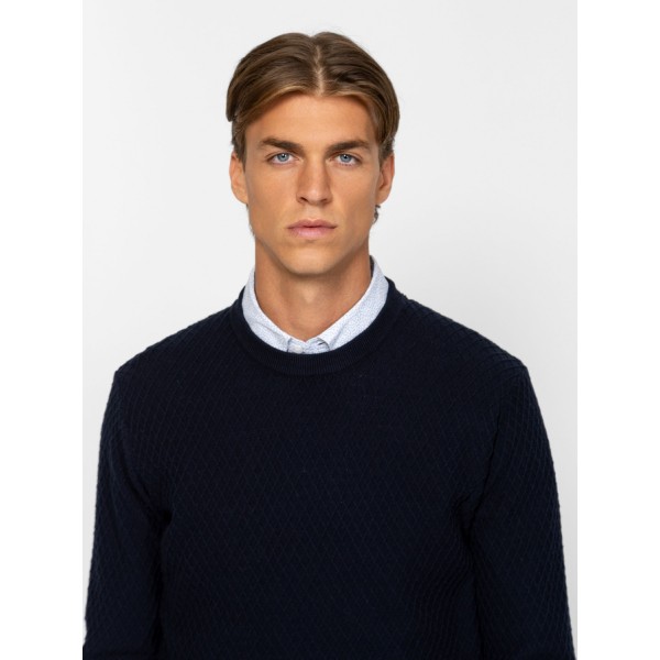 Heavy Tools HELVETW25 Férfi kötött pulóver és kardigán / navy