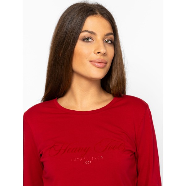 Heavy Tools CALA Női hosszúujjú póló / ruby